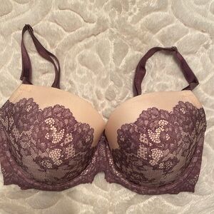 Victorias Secret Dream Angels Demi Bra 34DDD Plum/Pink